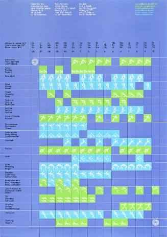 Time Schedule of the Games of the XXth Olympiad Munich 1972