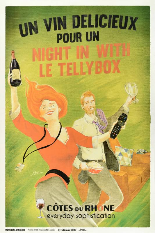 Un Vin Delicieux pour un Night in with le Tellybox