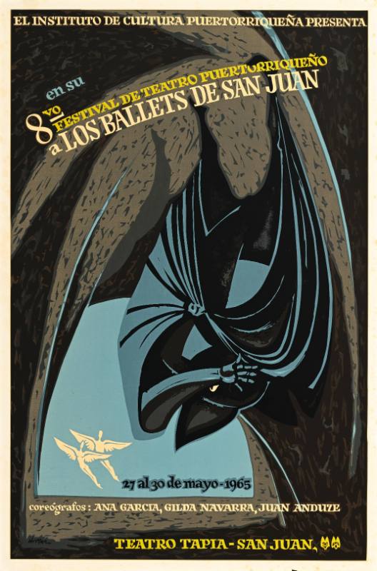 A poster of a shadowy figure with their head in their hands on a black and blue background