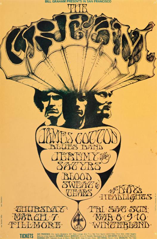 Cream/James Cotton Blues Band/Jeremy Satyrs/Blood Sweat & Tears