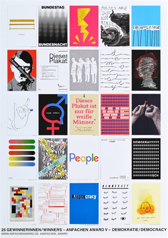 A poster made out of a grid of smaller posters