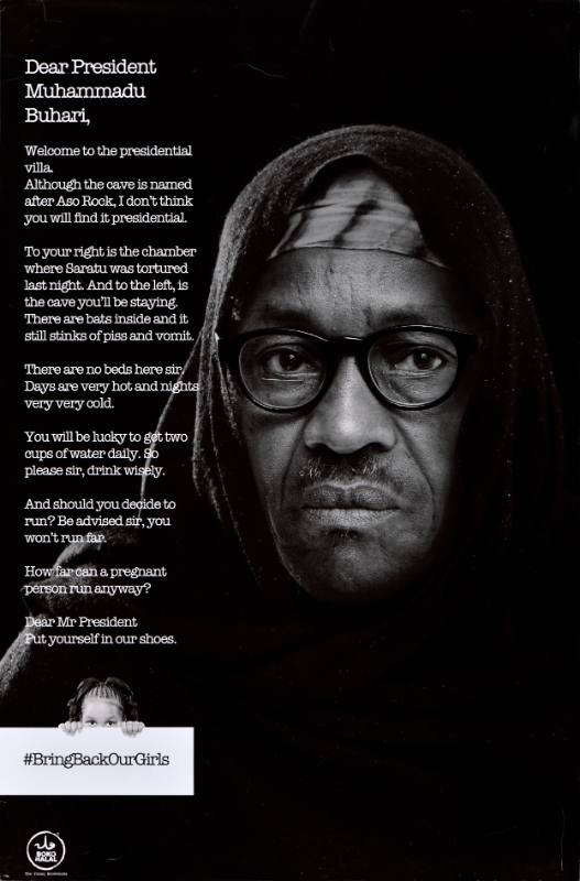 A poster of a Black man next to a long letter written in white text on a black background