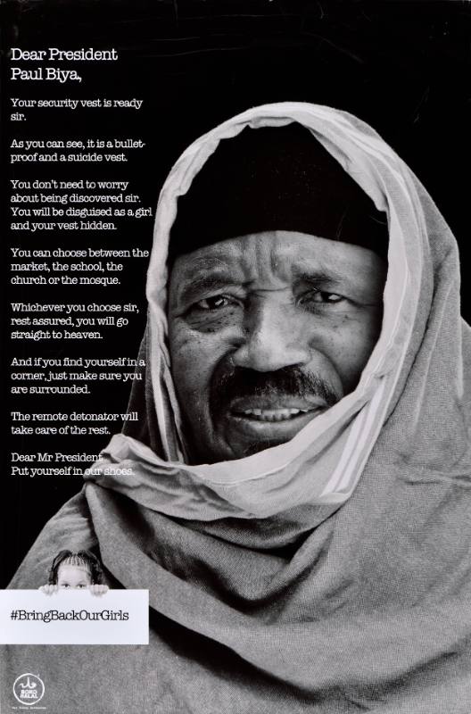 A poster of a Black man next to a long letter written in white text on a black background