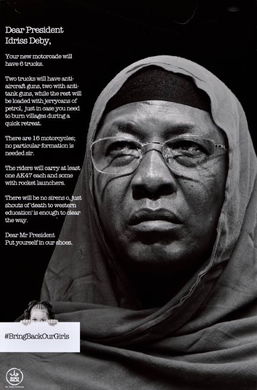 A poster of a Black man next to a long letter written in white text on a black background