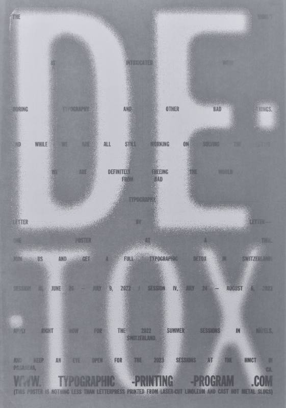 A poster of grey text on a grey background