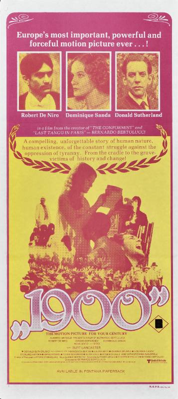 A poster of three faces of men and women above the silhouette of a woman reading to a sad man