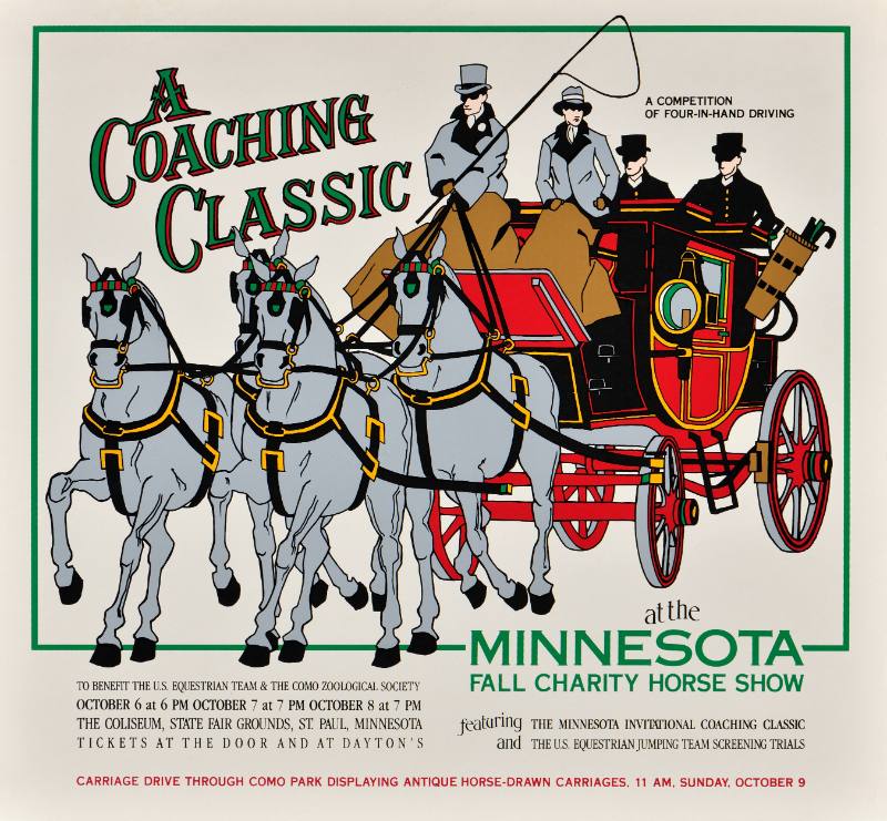 A poster of a horse-drawn carriage
