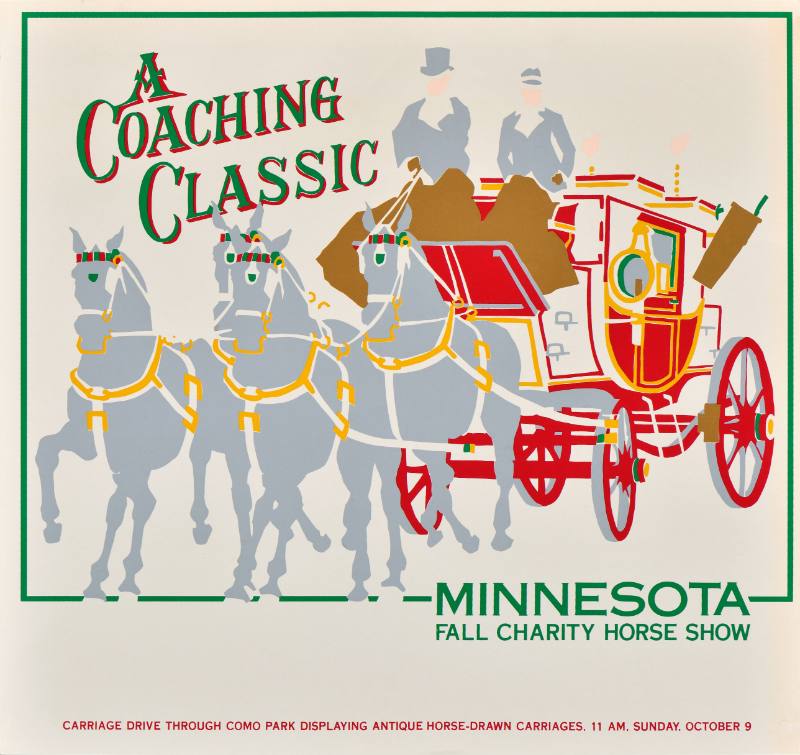 A poster of a horse-drawn carriage