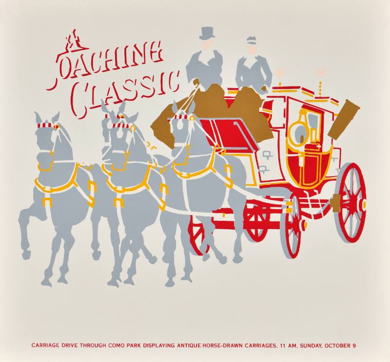 A poster of a horse-drawn carriage