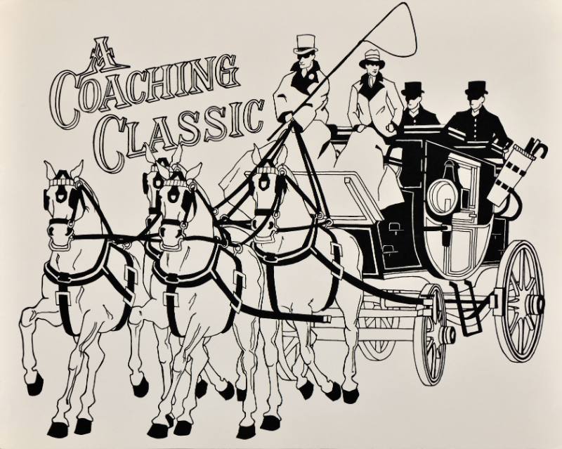 A poster of a horse-drawn carriage