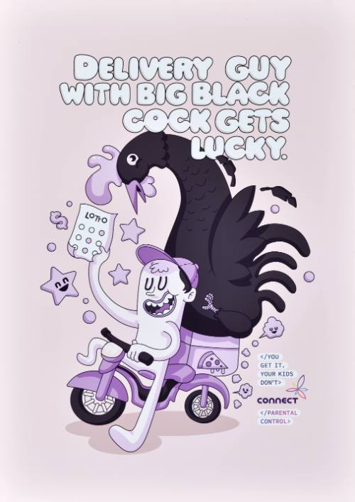 Connect/Delivery Guy with Big Black Cock Gets Lucky