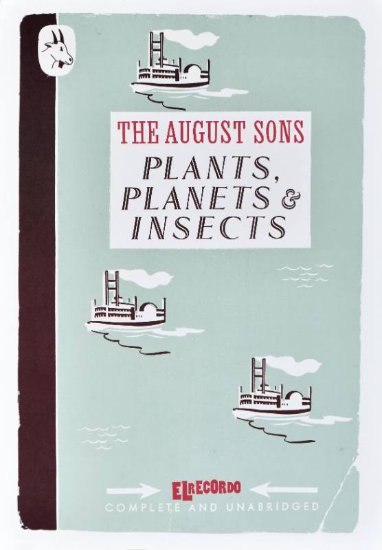A poster of a blue book cover with boats on it