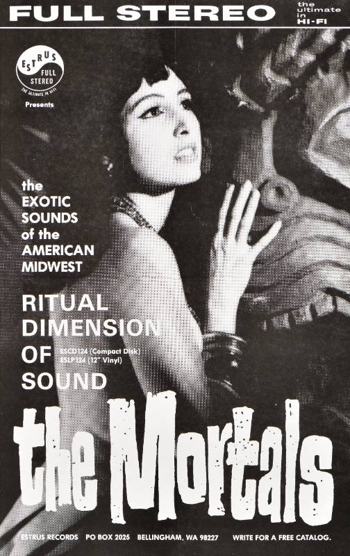 A poster of a white woman with her hand reaching out to caress a statue