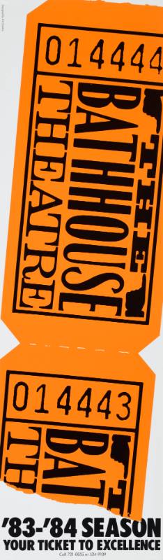 A poster of orange ticket stubs