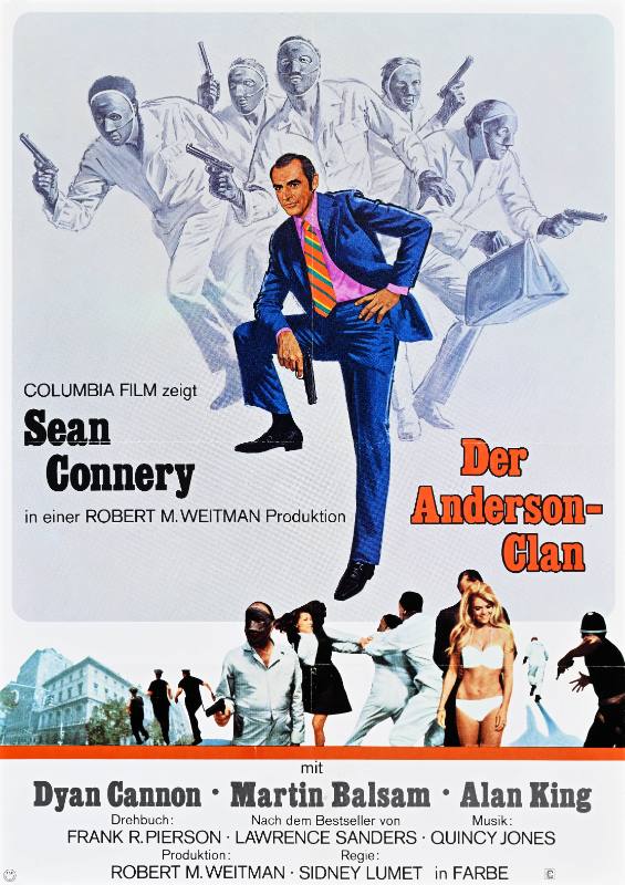 A poster of a man with a gun surrounded by semi-nude white women and white men with guns