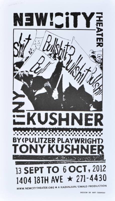 A poster of a protest with signs that say 