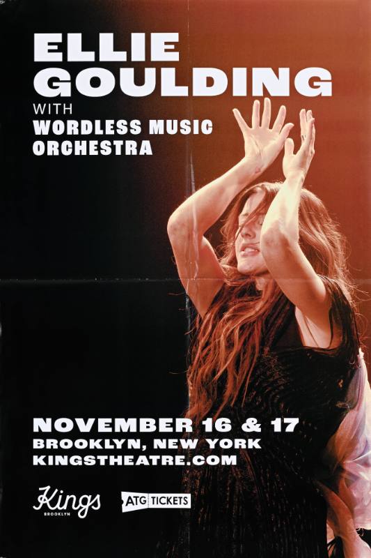 A poster of a white woman dancing with her hands over her head