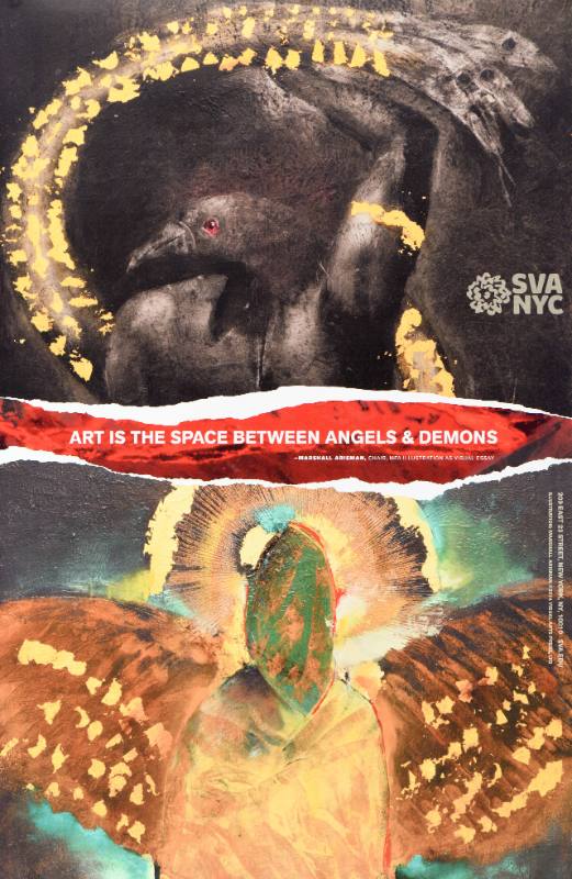 A poster of a crow and a faceless finger split apart by a red gash
