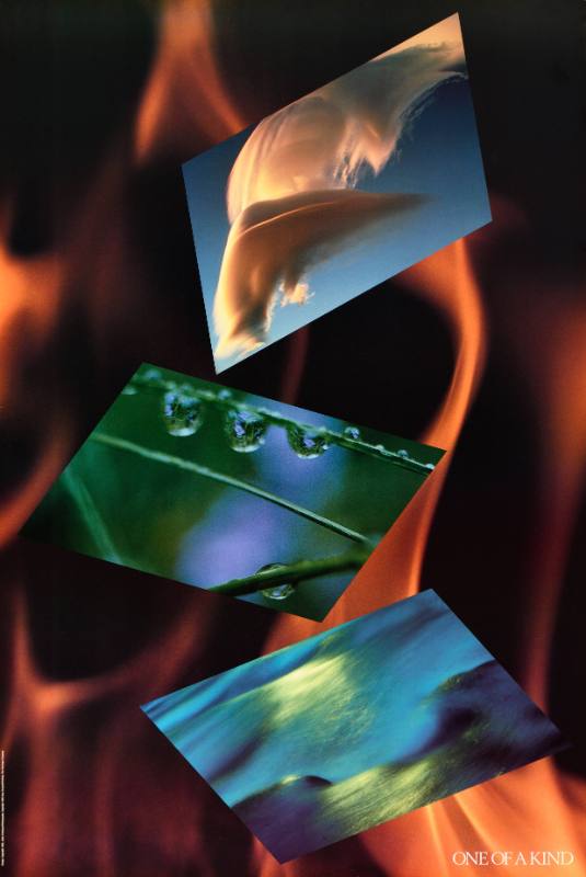 A poster of layered colorful abstract rectangles