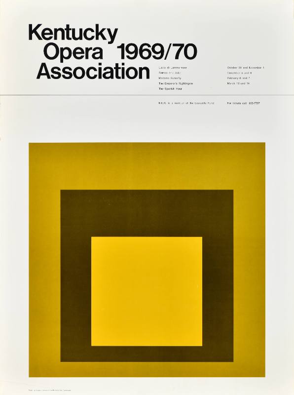 A poster of colorful geometric shapes on a white background