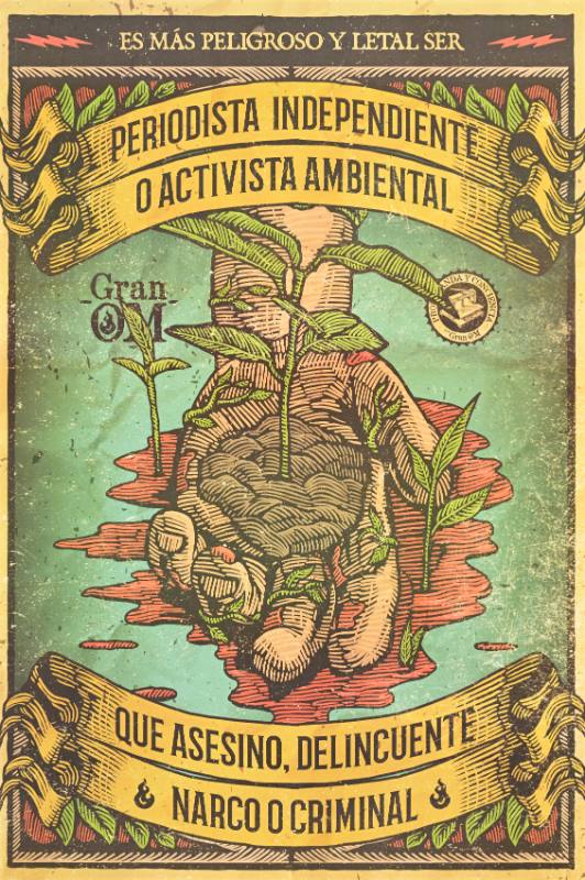 A poster of a hand holding a seedling