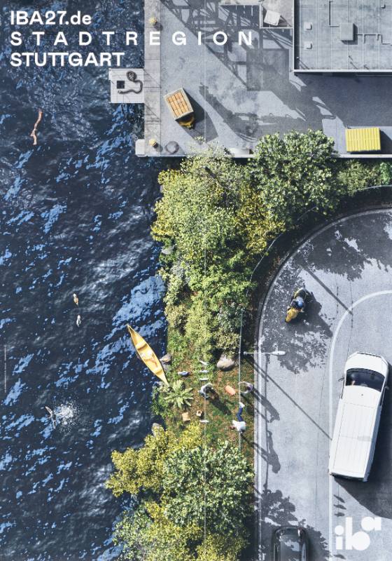 A poster of an overhead view of a city