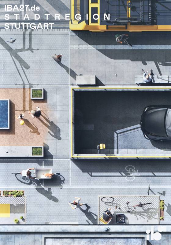 A poster of an overhead view of a city