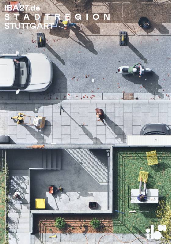 A poster of an overhead view of a city