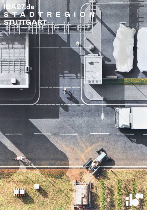 A poster of an overhead view of a city