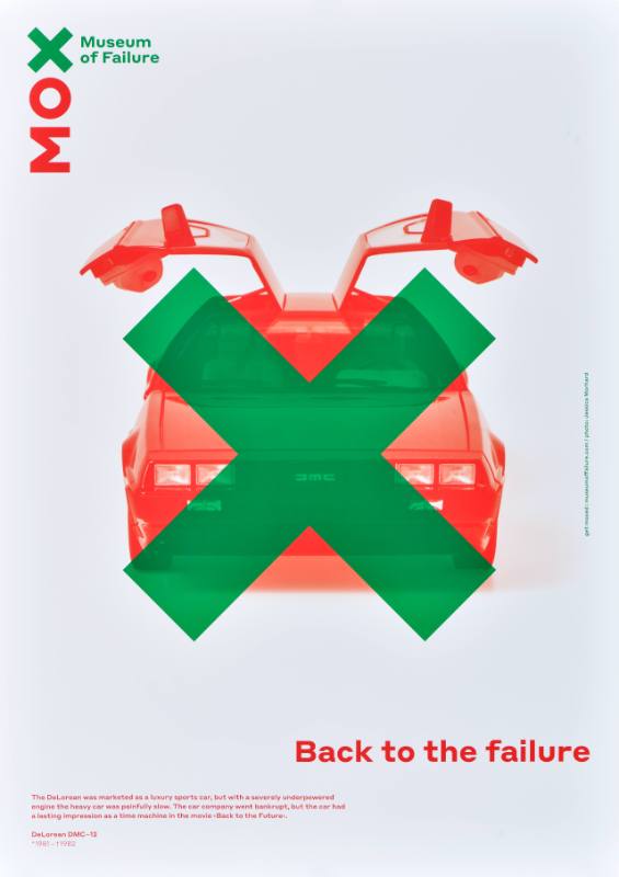 A poster of a car with an x through it