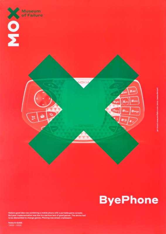 A poster of a phone with an x through it