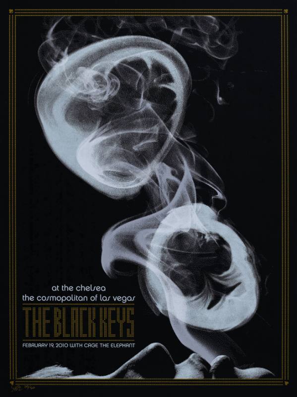 A poster of smoke on a black background