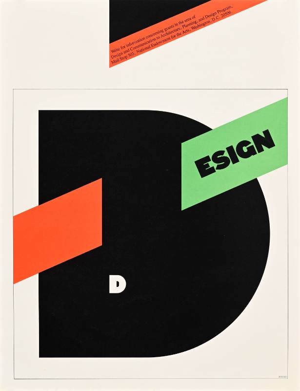 A poster of an abstracted letter D