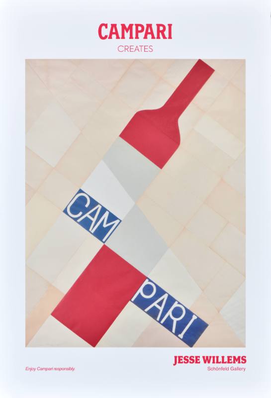 A poster of a bottle of red liquid