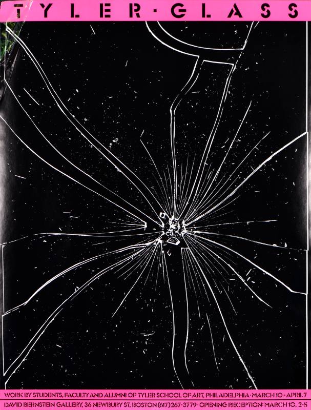 A poster of black shattered glass