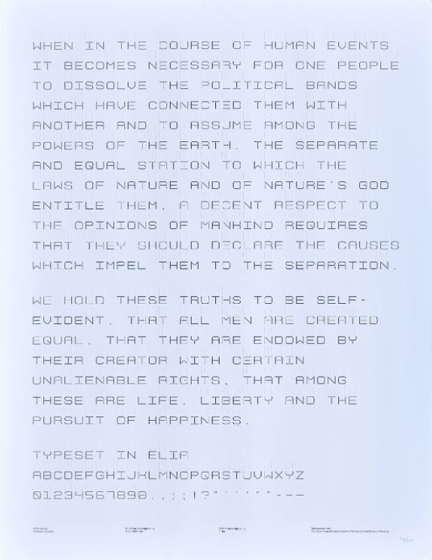 A poster of typewriter text on a white background