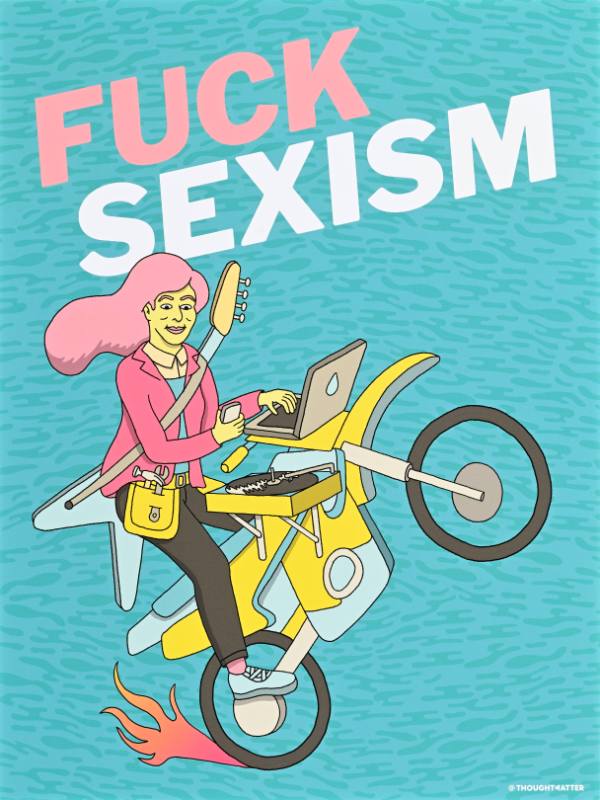 A poster of bold colorful text