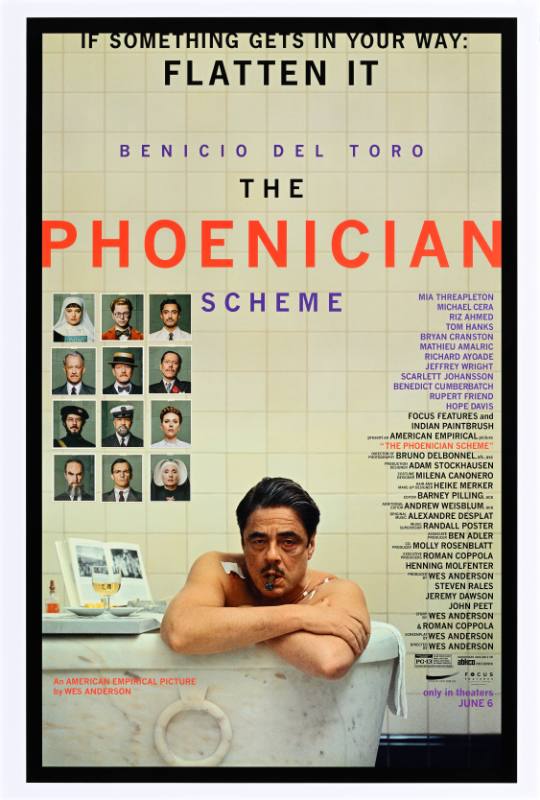 A poster of a white man in a bathtub