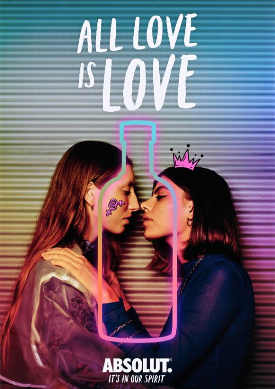 A poster of two women kissing