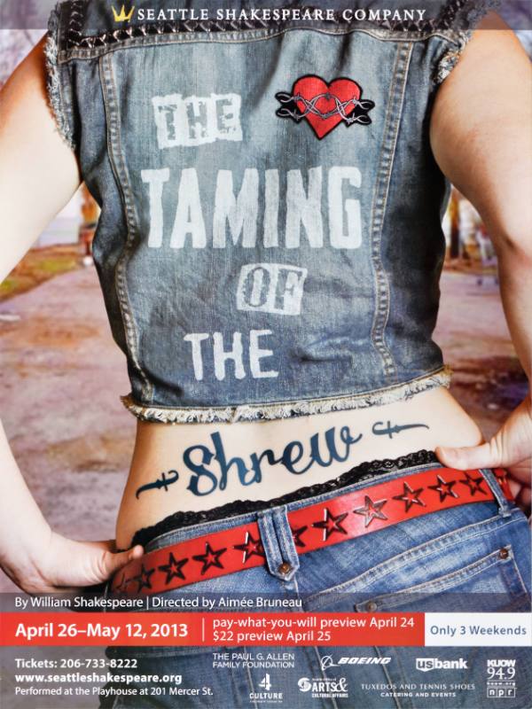 A poster of a woman's back with a tattoo over her pants