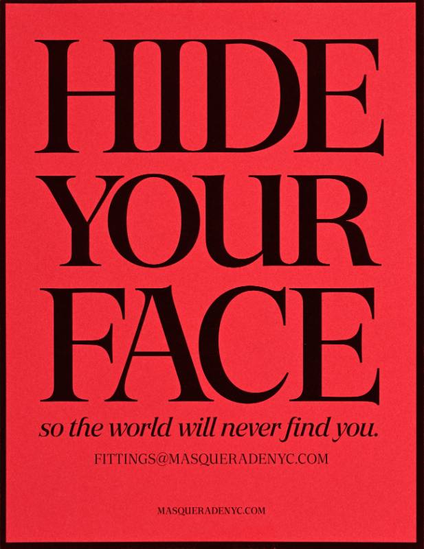 A poster of black text on a hot pink background