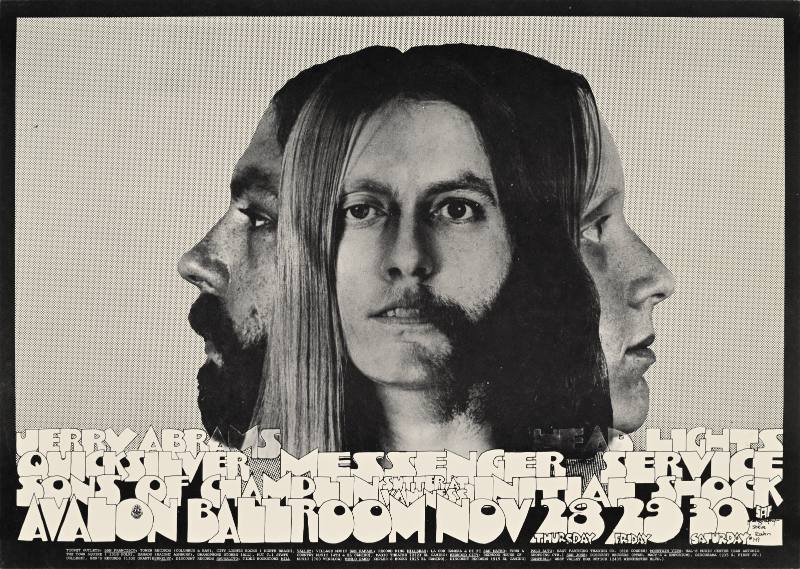 A poster of three photographs of white androgynous people