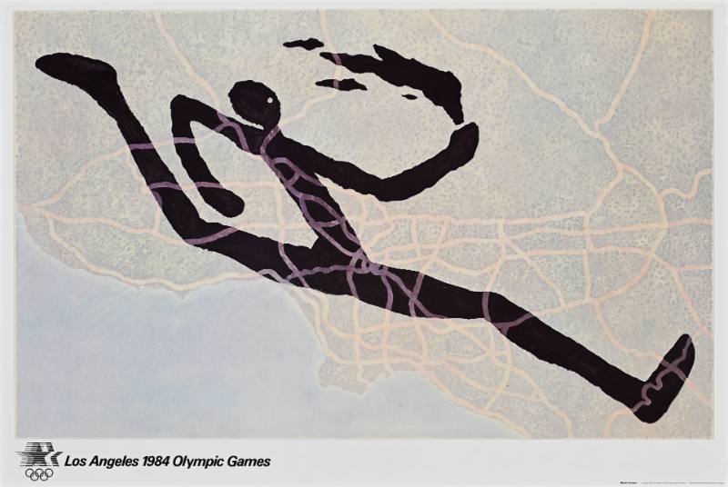 A poster of abstract art on a white background