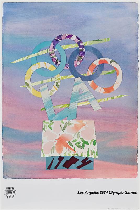 A poster of abstract art on a white background