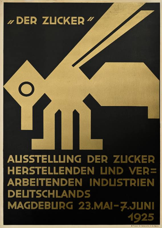 A poster of a gold eagle on a black background