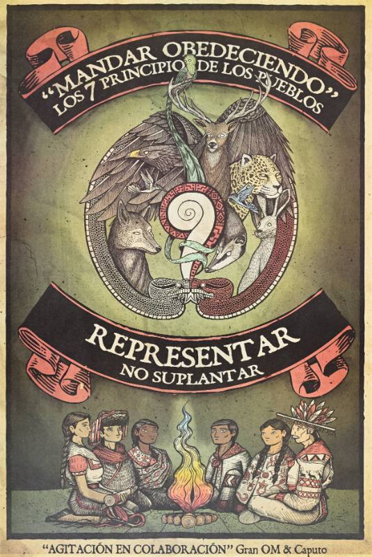 A poster of a cluster of animals surrounded by snakes