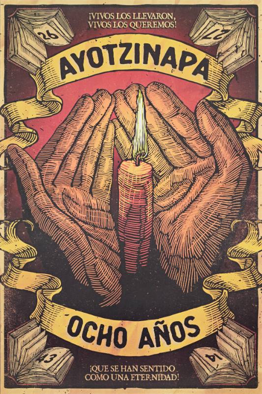 A poster of hands holding a candle