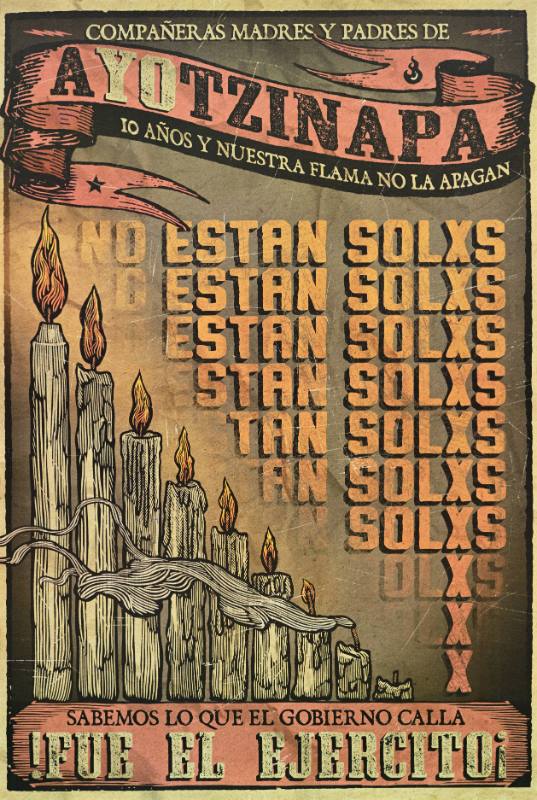 A poster of a line of candles with disappearing text next to them