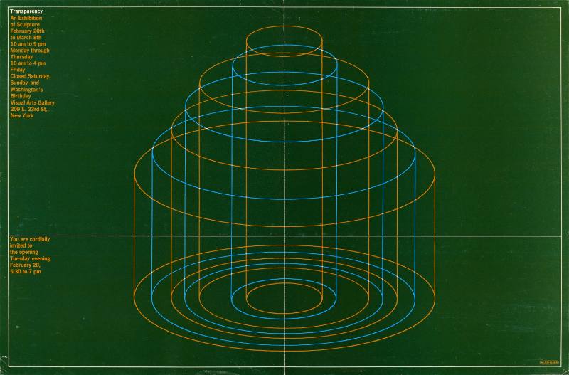 A poster of swirling lines on a green background
