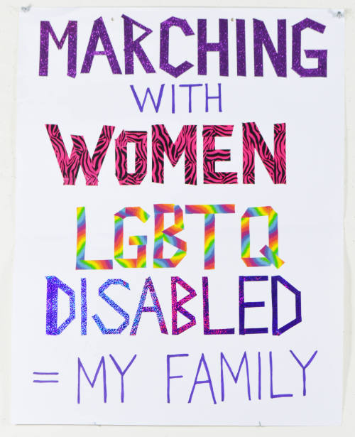 Marching With Women LGBTQ Disabled  = My Family